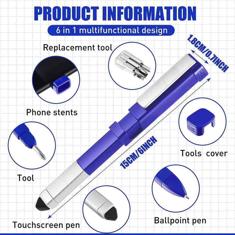 MULTIFUNCTION 4 IN 1 PEN WITH STYLUS SCREWDRIVER SETS & PHONE HOLDER STAND
